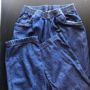 Rebecca Malone jean pants high waist granny chic